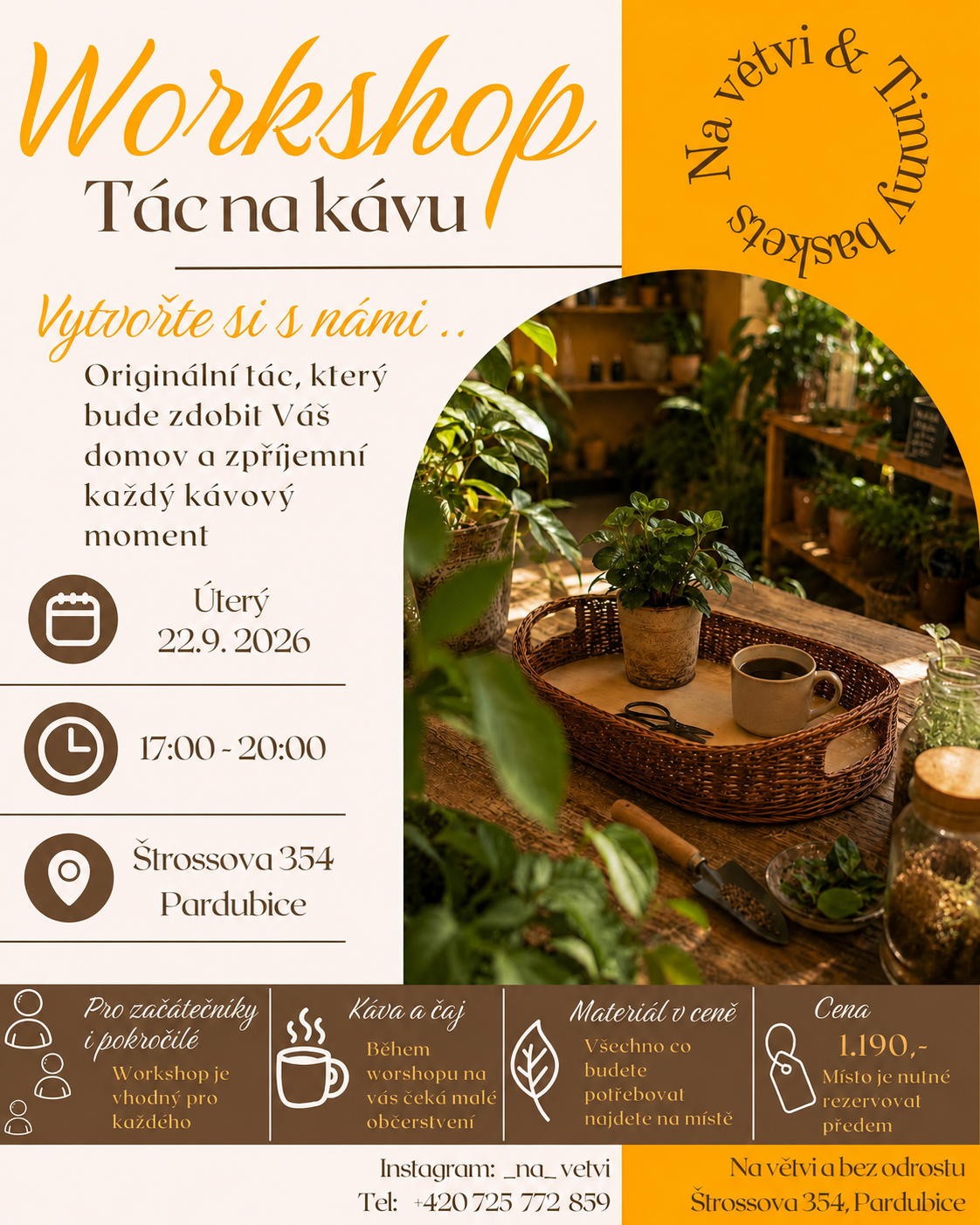 Workshop pletení proutěného tácu v úterý 22.9.